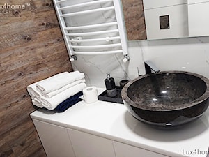 Owalna umywalka z kamienia na blat - czarna - zdjęcie od Lux4home™
