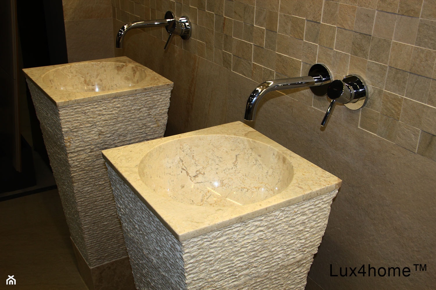 Umywalki z marmuru do łazienki - zdjęcie od Lux4home™ - Homebook