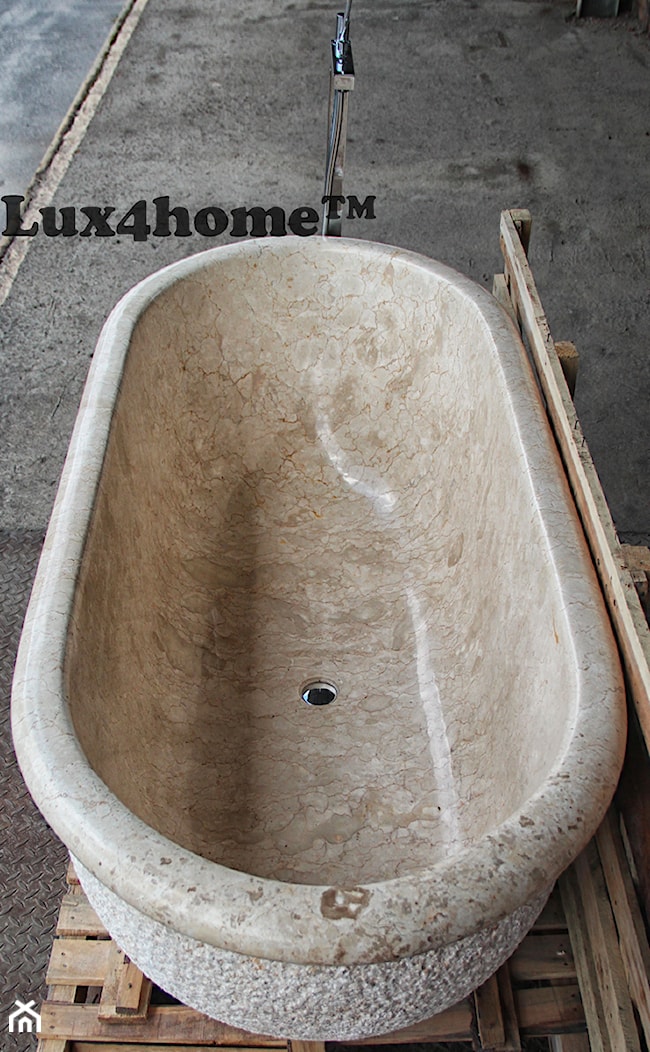 Wanna z marmuru – Marmurowa wanna do łazienki - zdjęcie od Lux4home™ - Homebook