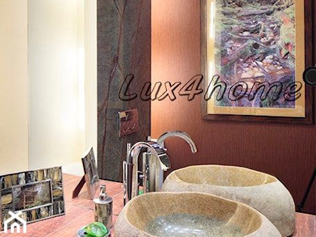 Aranżacje wnętrz - Łazienka: Łazienkowa umywalka z kamienia polnego - umywalki z kamienia naturalnego - Lux4home™. Przeglądaj, dodawaj i zapisuj najlepsze zdjęcia, pomysły i inspiracje designerskie. W bazie mamy już prawie milion fotografii!