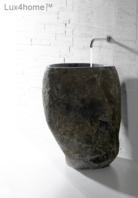 Wolno stojąca umywalka kamienna - umywalka z kamienia naturalnego - zdjęcie od Lux4home™ - Homebook