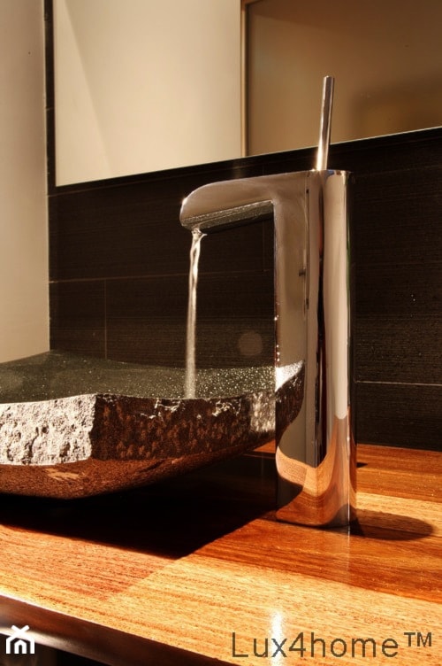 Czarna umywalka do łazienki - umywalka kwadratowa - zdjęcie od Lux4home™ - Homebook