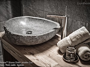 Umywalka z kamienia polnego otoczaka na blat do łazienki - zdjęcie od Lux4home™