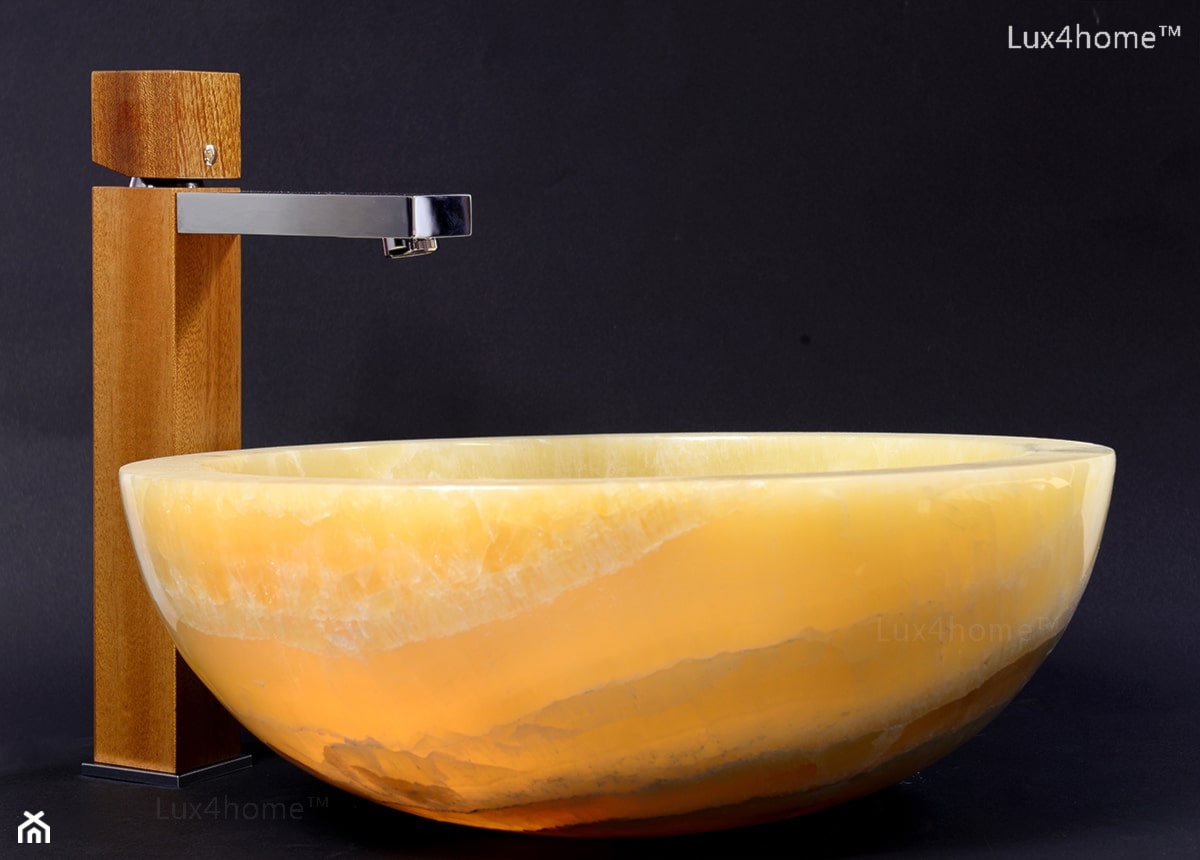 Umywalka z onyksu na blat – Umywalki z onyksu - zdjęcie od Lux4home™ - Homebook