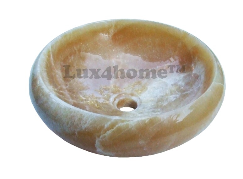 Kamienna umywalka z onyksu - Ferox 513 umywalka z kamienia na blat - zdjęcie od Lux4home™