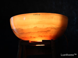 Okrągła umywalka nablatowa - podświetlona umywalka z onyksu - zdjęcie od Lux4home™