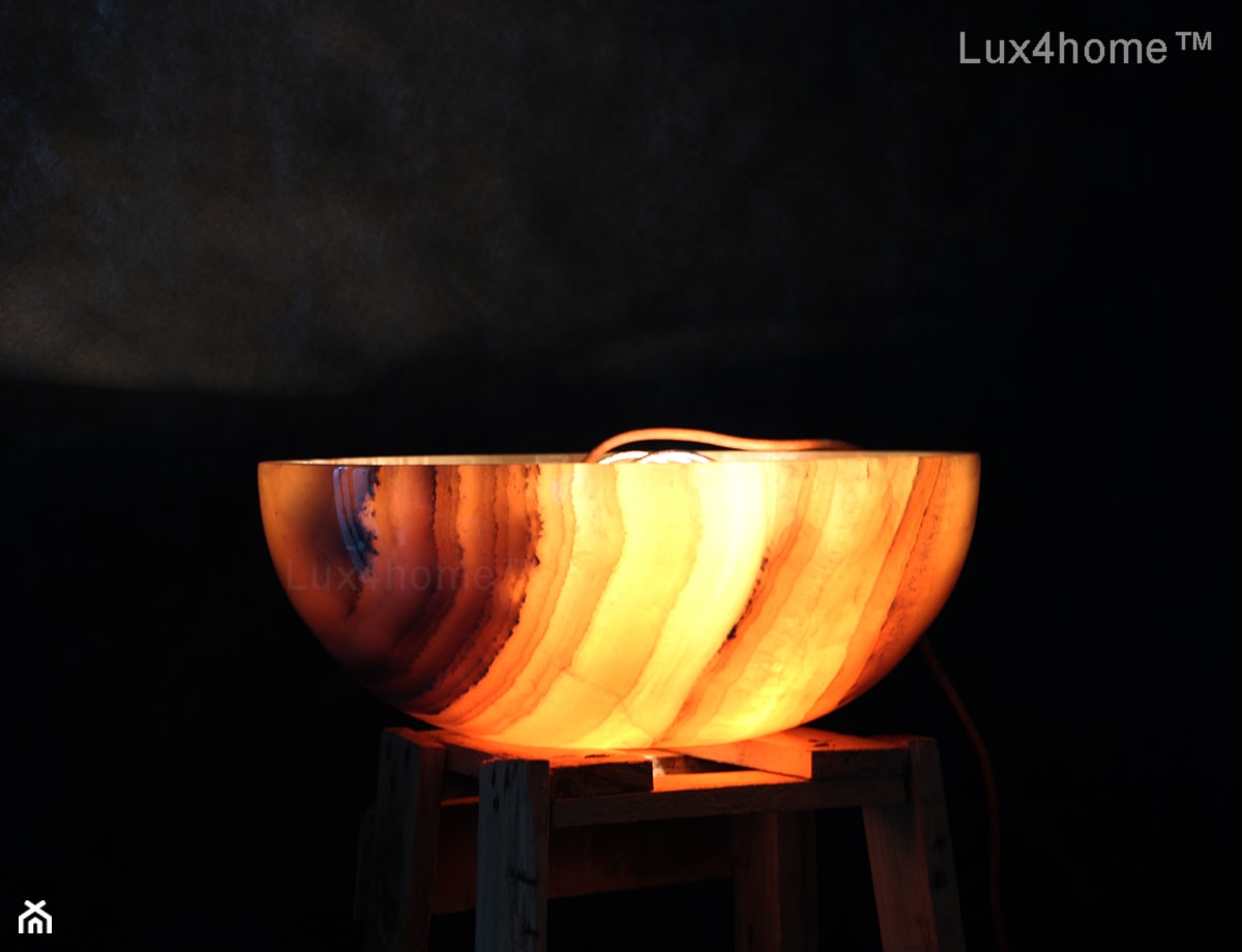 Podświetlona umywalka z onyksu - podświetlane umywalki z onyksu - zdjęcie od Lux4home™ - Homebook