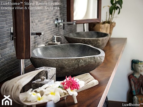 Aranżacje wnętrz - Łazienka: Umywalki kamienne na blacie w łazience. Umywalka z kamienia polnego - Lux4home™. Przeglądaj, dodawaj i zapisuj najlepsze zdjęcia, pomysły i inspiracje designerskie. W bazie mamy już prawie milion fotografii!