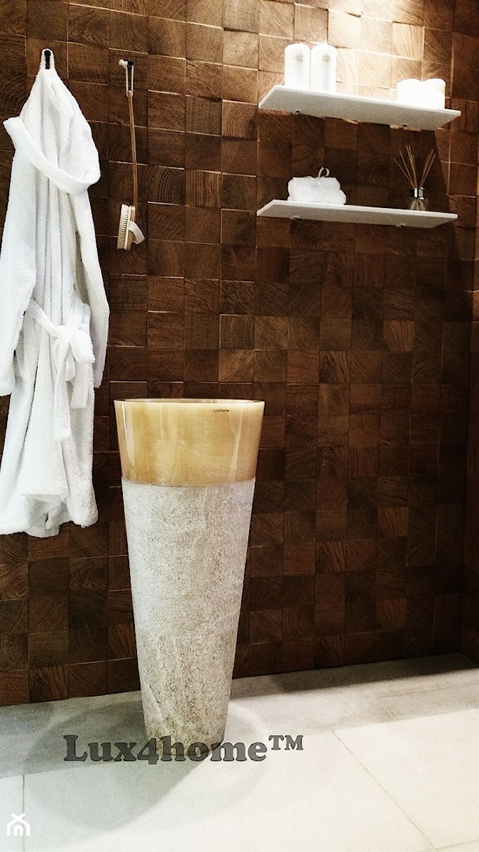 Podświetlenie umywalki - podświetlona umywalka z onyksu - Stojąca umywalka - zdjęcie od Lux4home™