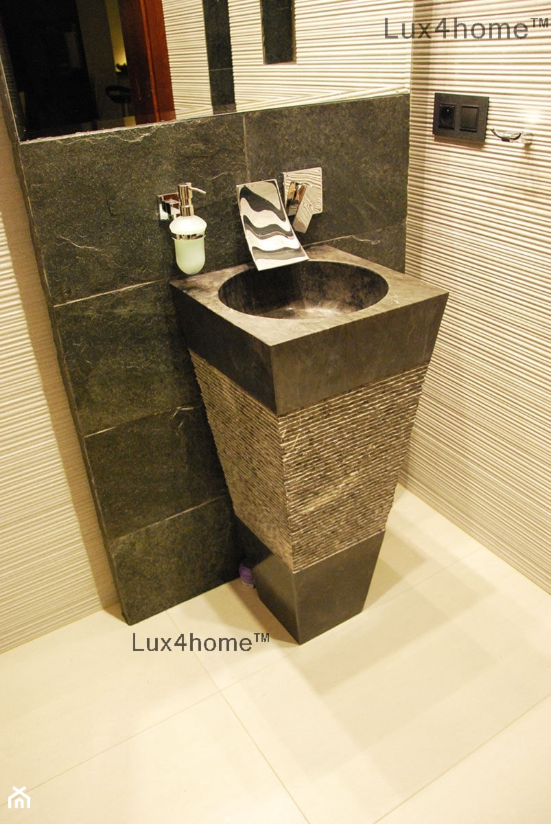 stojąca umywalka grafitowa wysoka - zdjęcie od Lux4home™