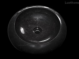 Czarna umywalka kamienna - Ferox 513 umywalka z marmuru do łazienki - zdjęcie od Lux4home™