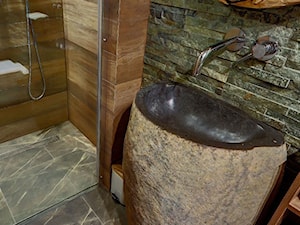 Stojąca umywalka z kamienia otoczaka - kamienia polnego - zdjęcie od Lux4home™