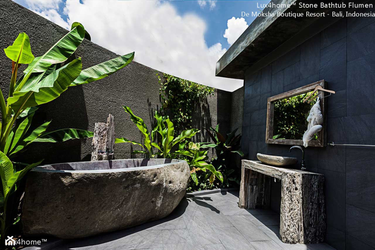 Kamienna wanna w hotelu / SPA - wanny z kamienia naturalnego - zdjęcie od Lux4home™ - Homebook