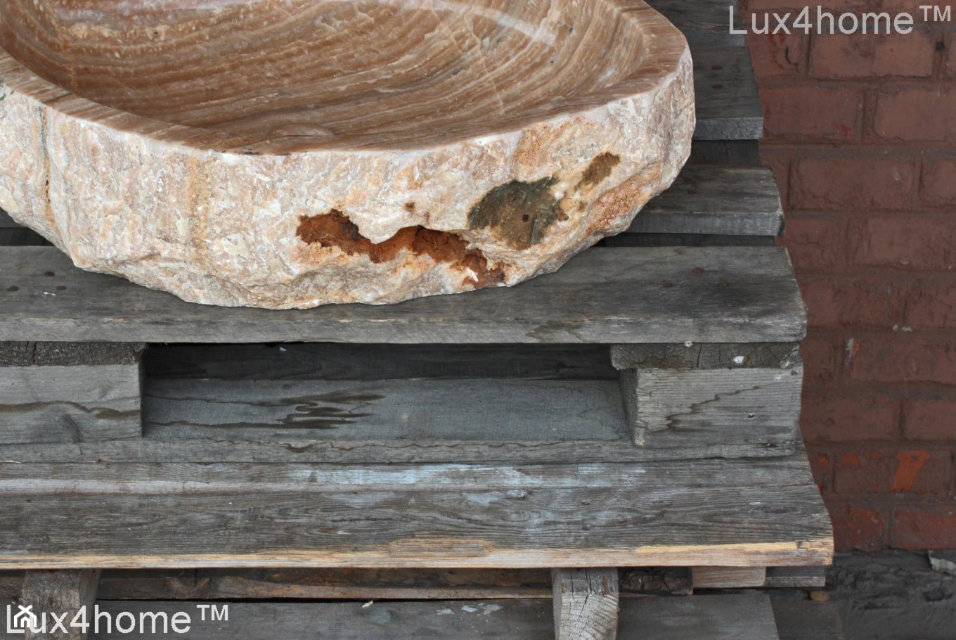 Umywalki z kamienia naturalnego - prawdziwy onyks - zdjęcie od Lux4home™ - Homebook