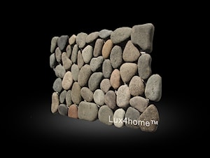 Brązowe otoczaki na siatce - Mozaiki z otoczaków - zdjęcie od Lux4home™