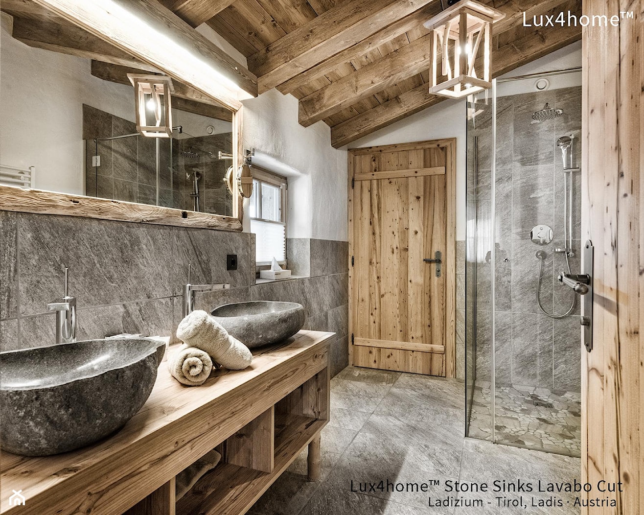 Umywalki kamienne do łazienki - umywalka z kamienia naturalnego - zdjęcie od Lux4home™ - Homebook