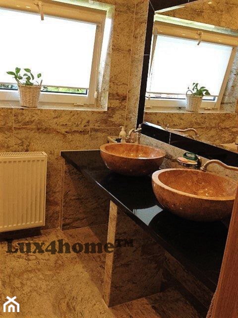 Nablatowa Umywalka z marmuru naturalnego - zdjęcie od Lux4home™ - Homebook