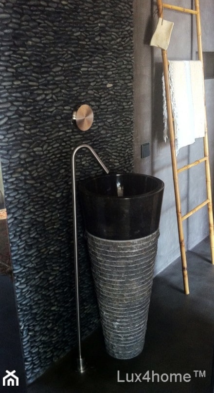 Czarna umywalka wolnostojąca - czarna umywalka stojąca - zdjęcie od Lux4home™ - Homebook