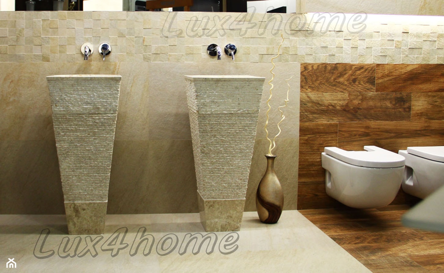 Stojące umywalki z marmuru - Stojąca umywalka marmurowa Lux4home™ - zdjęcie od Lux4home™ - Homebook