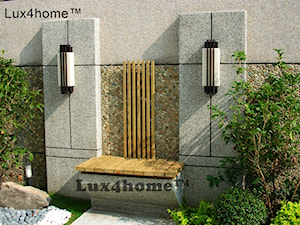 Zielone otoczaki na siatce - mozaika kamienna z otoczaków - zdjęcie od Lux4home™