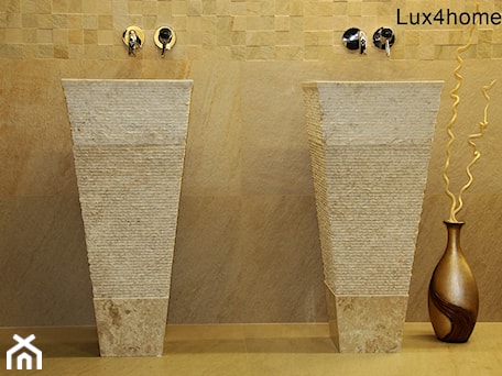 Aranżacje wnętrz - Łazienka: wolno stojące umywalki z marmuru - Lux4home™. Przeglądaj, dodawaj i zapisuj najlepsze zdjęcia, pomysły i inspiracje designerskie. W bazie mamy już prawie milion fotografii!