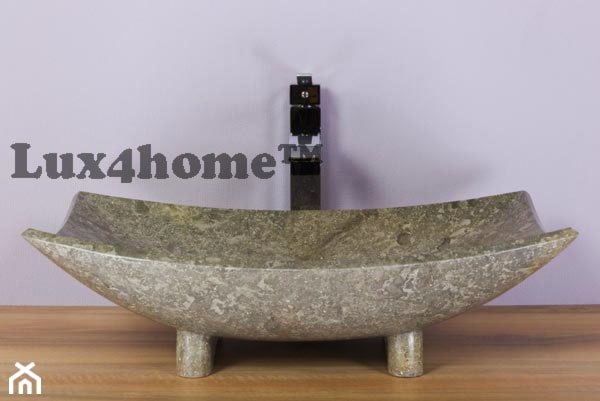 Prostokątna umywalka z marmuru na blat EDYTUJ - zdjęcie od Lux4home™ - Homebook