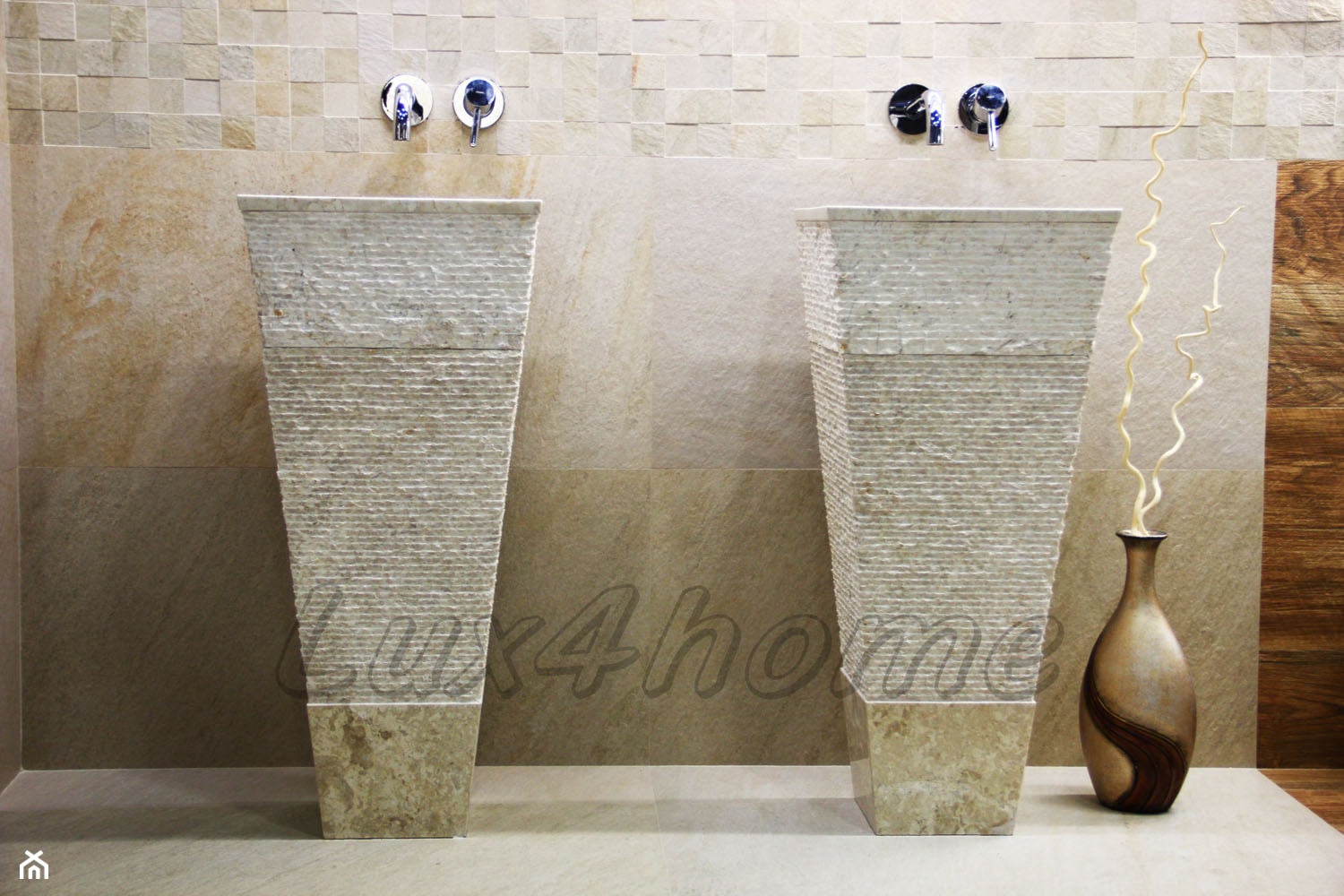 Stojące umywalki z marmuru - Stojąca umywalka marmurowa Lux4home™ - zdjęcie od Lux4home™ - Homebook