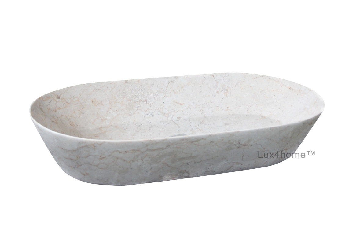 DEA - Owalna umywalka z marmuru - zdjęcie od Lux4home™ - Homebook