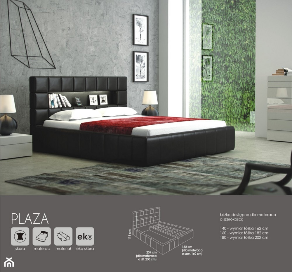 Łóżko Plaza - Sypialnia, styl nowoczesny - zdjęcie od TC MEBLE - Homebook