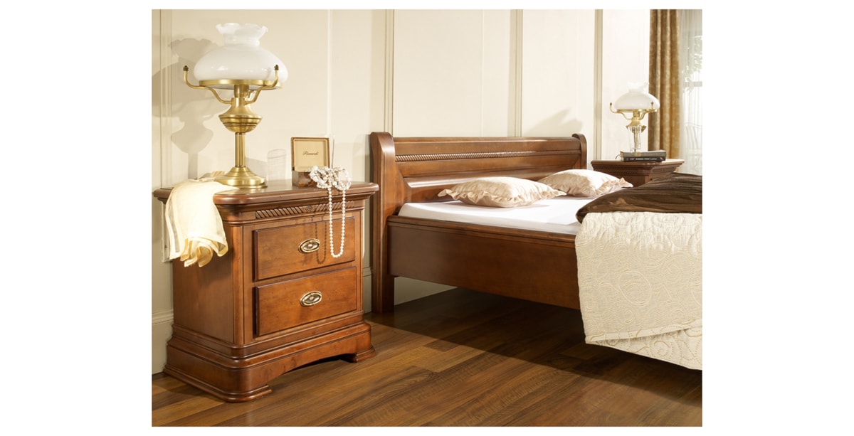 KOLEKCJA NOBLESSE - Mała szara sypialnia, styl tradycyjny - zdjęcie od TC MEBLE - Homebook