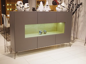 KOLEKCJA PARIS - Mały szary salon z jadalnią, styl minimalistyczny - zdjęcie od TC MEBLE