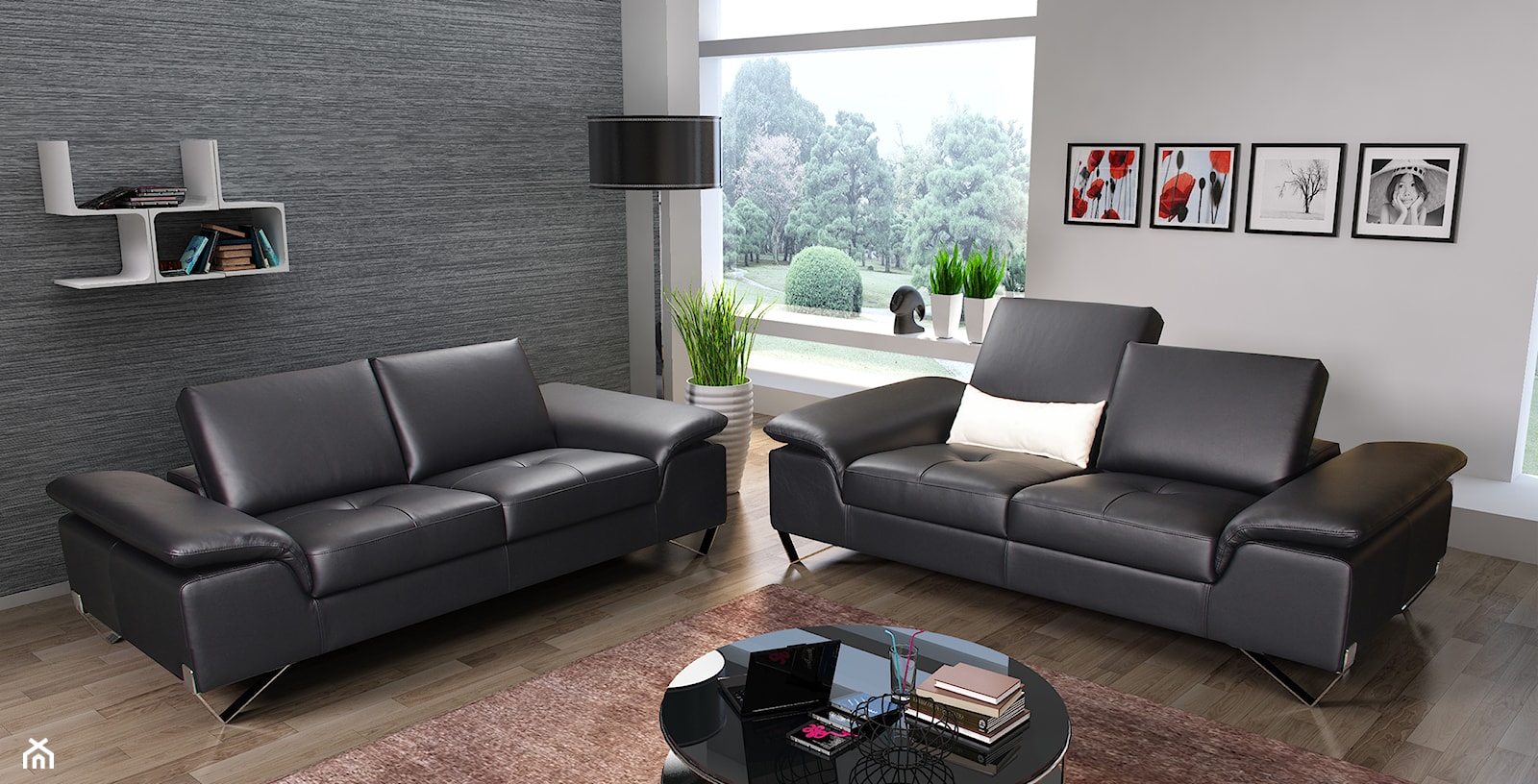 Sofa Party 3/2 - Duży biały szary salon, styl nowoczesny - zdjęcie od TC MEBLE - Homebook