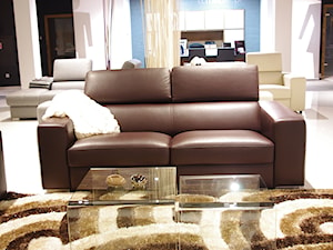Sofa Genesis 3/2 - Duży biały niebieski szary salon z kuchnią z jadalnią, styl tradycyjny - zdjęcie od TC MEBLE