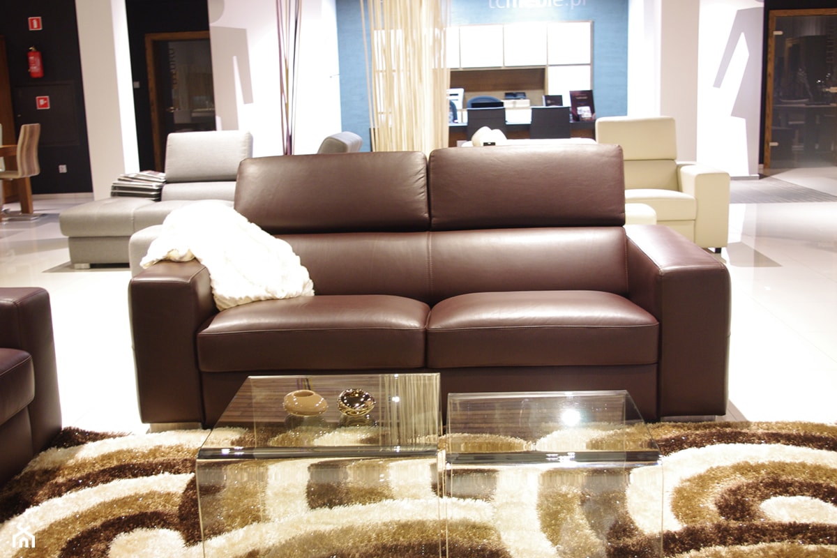 Sofa Genesis 3/2 - Duży biały niebieski szary salon z kuchnią z jadalnią, styl tradycyjny - zdjęcie od TC MEBLE - Homebook