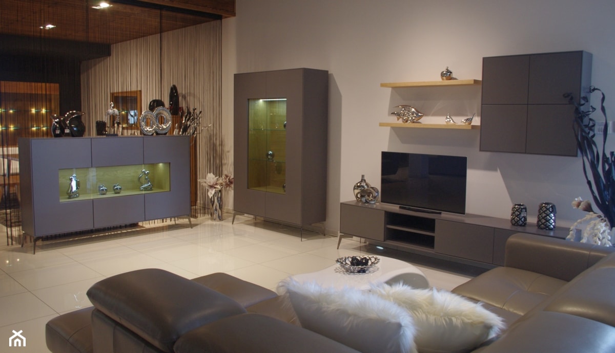 KOLEKCJA PARIS - Średni szary salon z jadalnią, styl minimalistyczny - zdjęcie od TC MEBLE - Homebook