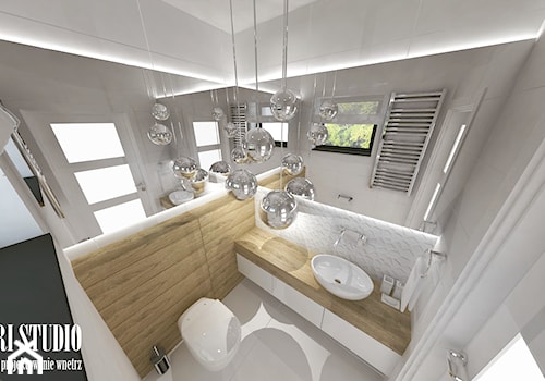 Łazienka 2 - Średnia z lustrem łazienka - zdjęcie od Mayari Studio