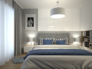 Apartament - Mała szara sypialnia - zdjęcie od byMadeline Projektowanie Wnętrz