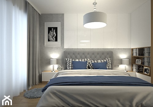 Apartament - Mała szara sypialnia - zdjęcie od byMadeline Projektowanie Wnętrz
