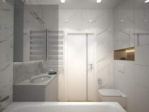 Apartament - Mała bez okna z lustrem z punktowym oświetleniem łazienka - zdjęcie od byMadeline Projektowanie Wnętrz