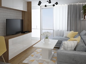 Mieszkanie w bloku - Salon, styl nowoczesny - zdjęcie od byMadeline Projektowanie Wnętrz