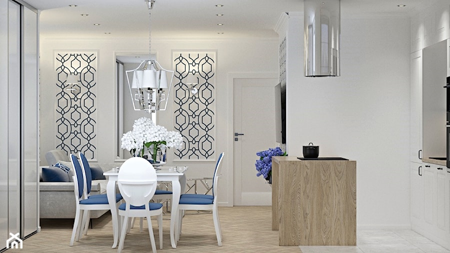 Salon z kuchnią w kamienicy - Salon, styl nowoczesny - zdjęcie od byMadeline Projektowanie Wnętrz