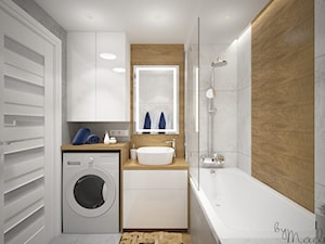 Łazienka w bloku - zdjęcie od byMadeline Projektowanie Wnętrz