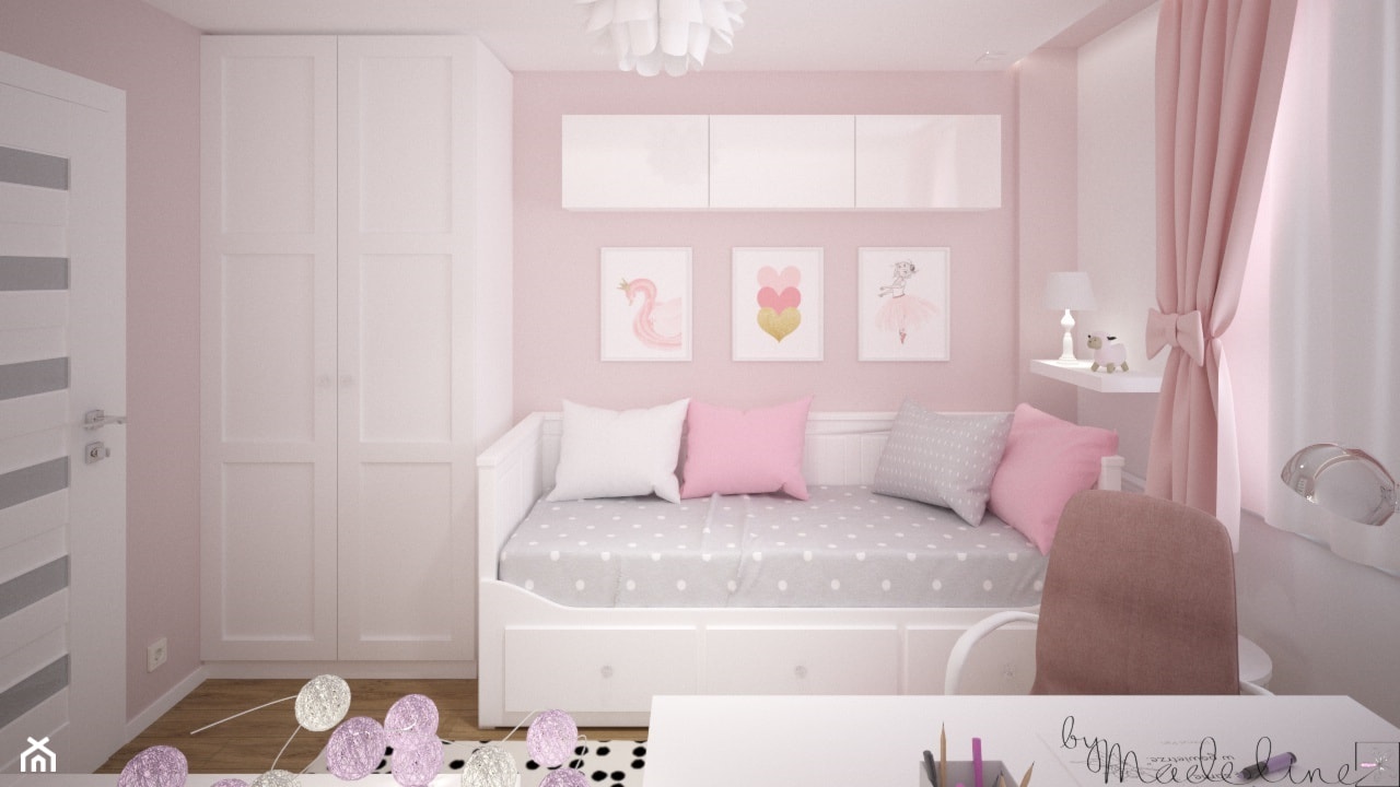 Różowy pokój - zdjęcie od byMadeline Projektowanie Wnętrz - Homebook