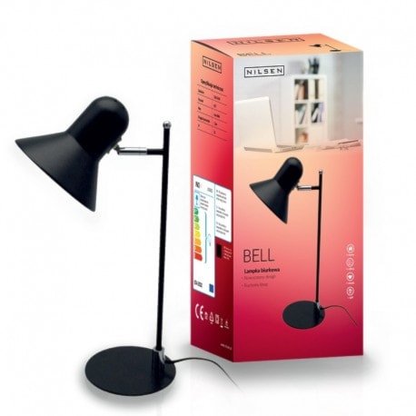 Lampka biurkowa i stołowa BELL Nilsen E27 czarna LS002 - zdjęcie od Sklep Lumenpro