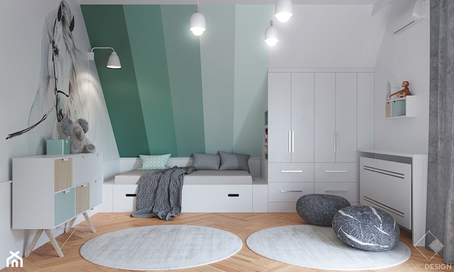 Rezydencja w Bielanach - Pokój dziecka, styl skandynawski - zdjęcie od Szkic Design - Projektowanie wnętrz