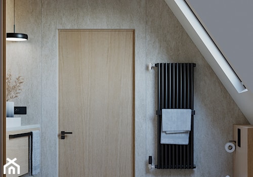 Dom w Grabinie - Łazienka, styl minimalistyczny - zdjęcie od Szkic Design - Projektowanie wnętrz