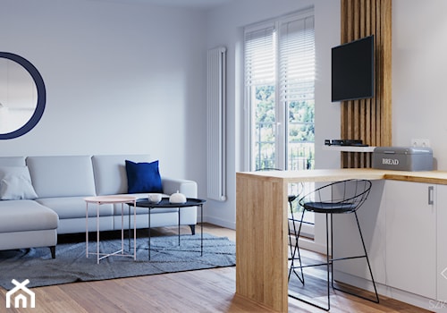 Mieszkanie pod wynajem - Salon, styl minimalistyczny - zdjęcie od Szkic Design - Projektowanie wnętrz