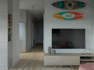 Apartament w Sopocie 70 m2 - Salon, styl nowoczesny - zdjęcie od Szkic Design - Projektowanie wnętrz