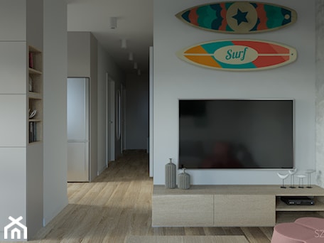 Aranżacje wnętrz - Salon: Apartament w Sopocie 70 m2 - Salon, styl nowoczesny - Szkic Design - Projektowanie wnętrz . Przeglądaj, dodawaj i zapisuj najlepsze zdjęcia, pomysły i inspiracje designerskie. W bazie mamy już prawie milion fotografii!