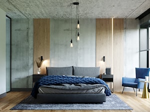 LOFT U - Sypialnia, styl industrialny - zdjęcie od Szkic Design - Projektowanie wnętrz